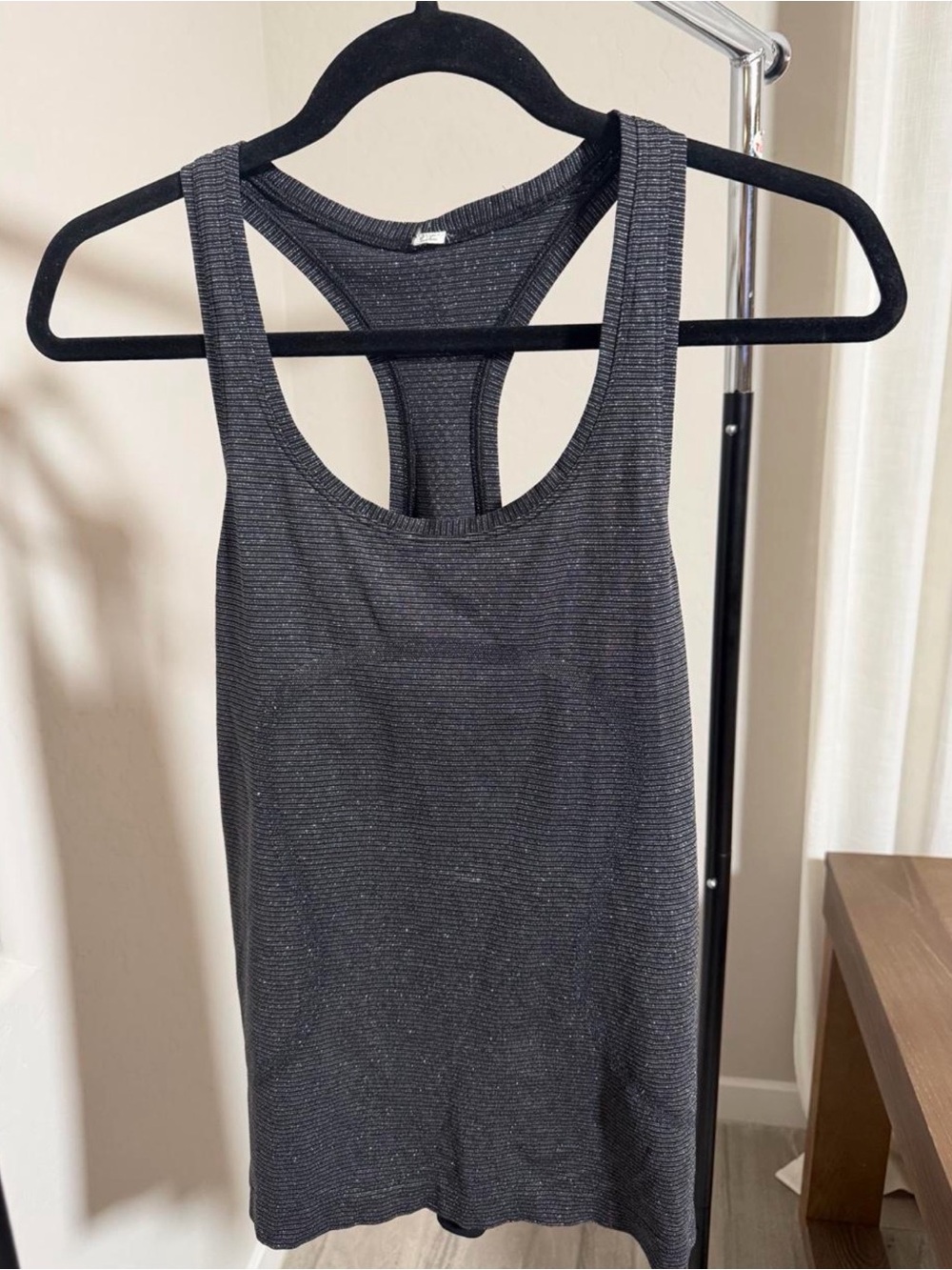 lululemon athletica Black Ribbed Racerback Tank